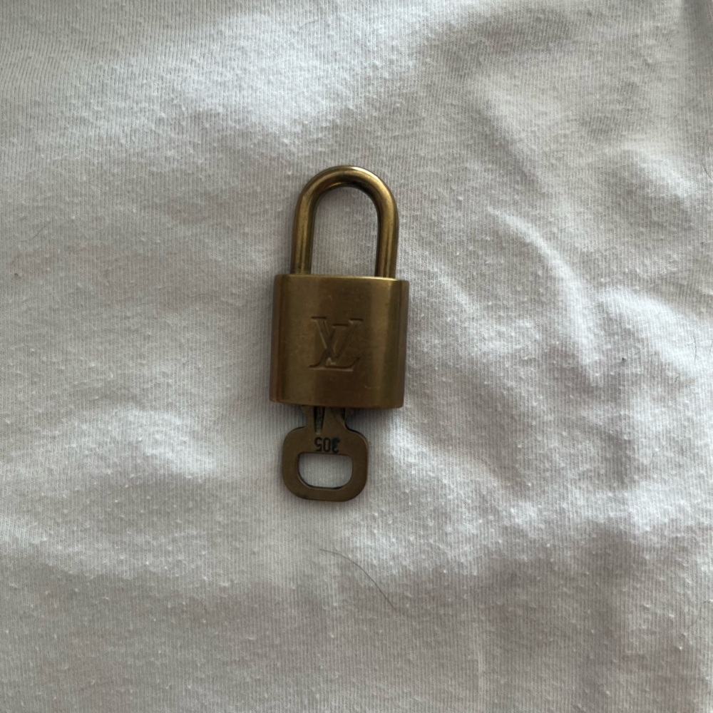 Louis Vuitton Gold Padlock with Key
